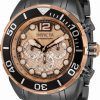 Invicta Pro Diver Chronograph Rose Dial Stainless Steel Quartz 33830 100M Mens Watch