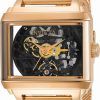 Invicta Objet D Art Skeleton Dial Rose Gold Tone Stainless Steel Automatic 34381 Mens Watch