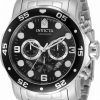 Invicta Pro Diver Chronograph Stainless Steel Quartz 34665 100M Mens Watch