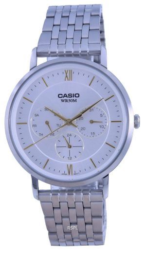Casio Analog Silver Dial Stainless Steel Quartz MTP-B300D-7A MTPB300D-7 Mens Watch