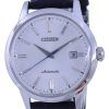 Citizen Classic SilverWhite Dial Leather Strap Automatic NK0000-10A Mens Watch