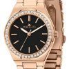 Morellato Ego Black Dial Rose Gold Tone Stainless Steel Quartz R0153164501 Womens Watch