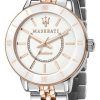 Maserati Successo White Dial Two Tone Stainless Steel Solar R8853145504 Womens Watch