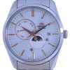 Orient Sun  Moon White Dial Stainless Steel Automatic RA-AK0306S00C Mens Watch