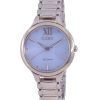 Citizen White Dial Rose Gold Tone Stainless Steel Eco-Drive EM0553-85A Women's Watch