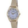 Citizen LTR Champagne Dial Gold Tone Stainless Steel Mesh Eco-Drive EM0682-58P Women's Watch