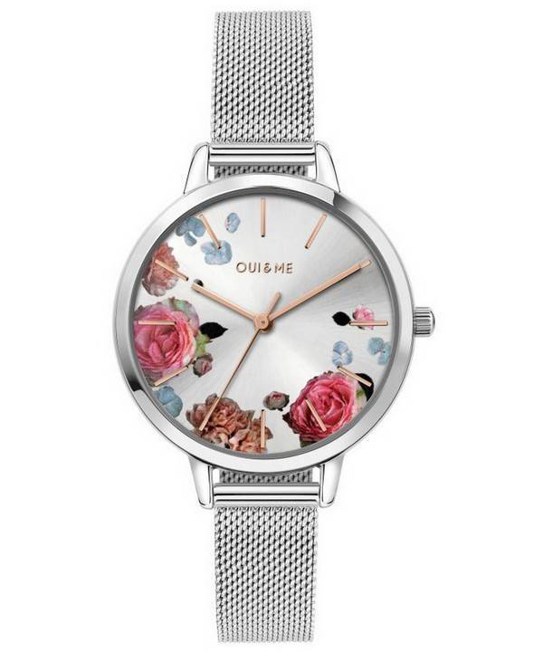 Oui & Me Fleurette Silver Dial Stainless Steel Quartz ME010104 Women's Watch