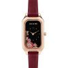 Oui & Me Finette Black Dial Leather Strap Quartz ME010124 Women's Watch