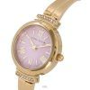 Anne Klein Gold Tone Crystal Accents Purple Dial Quartz 2244LVST Womens Watch