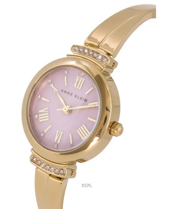 Anne Klein Gold Tone Crystal Accents Purple Dial Quartz 2244LVST Womens Watch 3 Anne Klein Gold Tone Crystal Accents Purple Dial Quartz 2244LVST Womens Watch
