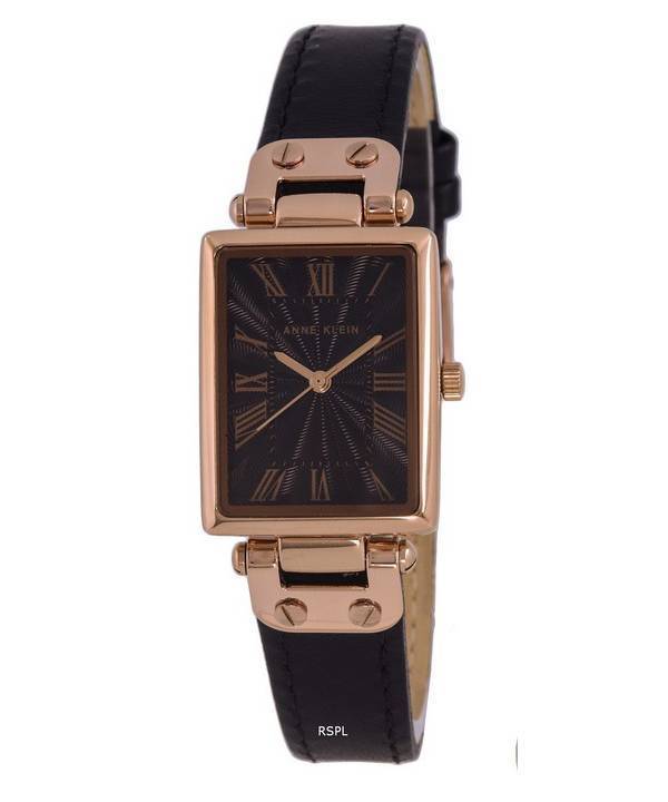 Anne Klein Classic Leather Black Dial Quartz 3752RGBK Womens Watch 1 Anne Klein Classic Leather Black Dial Quartz 3752RGBK Womens Watch