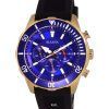 Bulova Sport Chronograph Silicon Blue Dial Quartz 98A244 100M Mens Watch