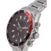 Bulova Chronograph Stainless Steel Black Dial Quartz 98B344 100M Mens Watch