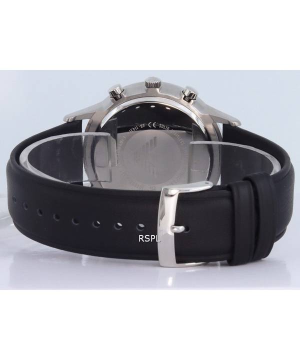 Emporio Armani Chronograph Leather Black Dial Quartz AR11431 Mens Watch 3 Emporio Armani Chronograph Leather Black Dial Quartz AR11431 Mens Watch