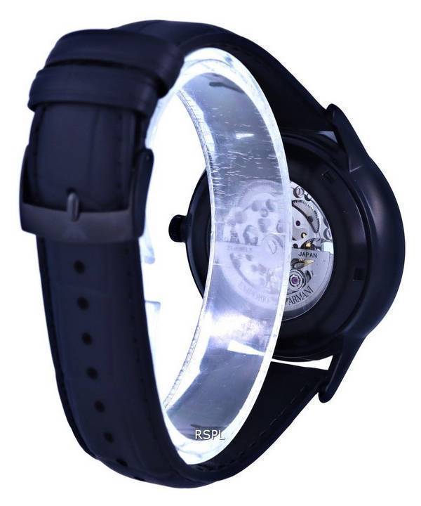 Emporio Armani Skeleton Leather Black Dial Automatic AR60042 Mens Watch 3 Emporio Armani Skeleton Leather Black Dial Automatic AR60042 Mens Watch