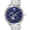 Emporio Armani Stainless Steel Blue Open Heart Dial Automatic AR60052 Mens Watch