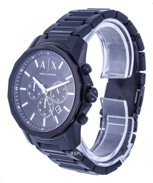 Armani Exchange Chronograph Stainless Steel Black Dial Quartz AX1722 Mens Watch 2 Armani Exchange Chronograph Stainless Steel Black Dial Quartz AX1722 Mens Watch