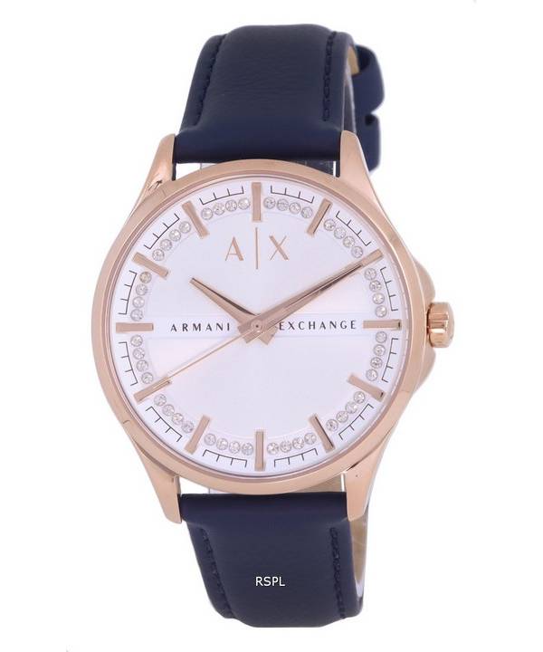 Armani Exchange Leather White Dial Quartz AX5260 Womens Watch 1 Armani Exchange Leather White Dial Quartz AX5260 Womens Watch