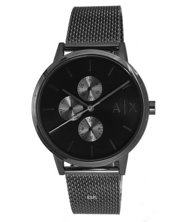 Armani Exchange Multifunction Gunmetal-Tone Stainless Steel Mesh Quartz AX7129SET Mens Watch 1 Armani Exchange Multifunction Gunmetal-Tone Stainless Steel Mesh Quartz AX7129SET Mens Watch