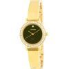 Citizen Crystal Accents Gold Tone Stainless Steel Black Dial Quartz EJ6132-55E.G Womens Watch