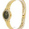 Citizen Crystal Accents Gold Tone Stainless Steel Black Dial Quartz EJ6132-55E.G Womens Watch