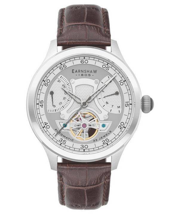 Thomas Earnshaw Baron Dual Retrograde Cloudy White Open Heart Dial Automatic ES-8191-01 Mens Watch 1 Thomas Earnshaw Baron Dual Retrograde Cloudy White Open Heart Dial Automatic ES-8191-01 Mens Watch