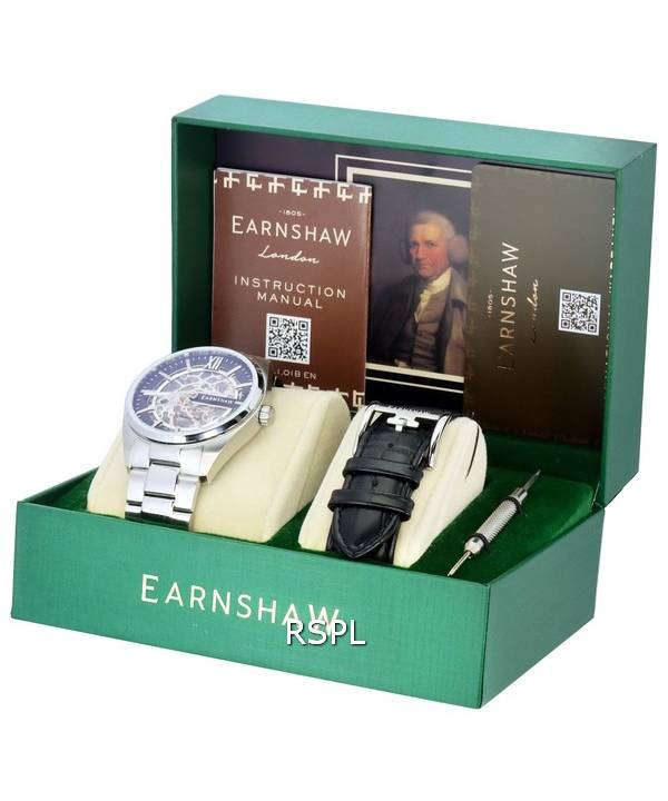 Thomas Earnshaw Smeaton Limited Edition Black Skeleton Dial Automatic ES-8208-11 Mens Watch 2 Thomas Earnshaw Smeaton Limited Edition Black Skeleton Dial Automatic ES-8208-11 Mens Watch