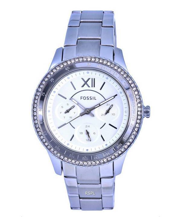 Fossil Stella Sport Tachymeter Crystal Accents Silver Dial Quartz ES5108 Womens Watch 1 Fossil Stella Sport Tachymeter Crystal Accents Silver Dial Quartz ES5108 Womens Watch