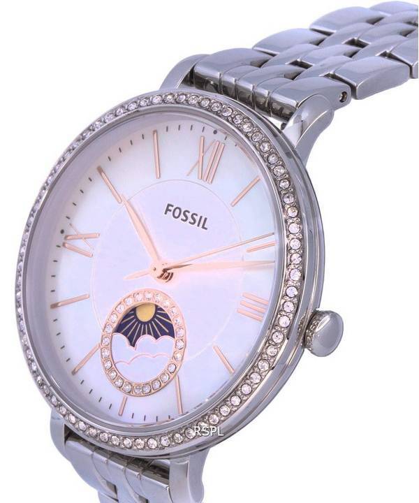 Fossil Jacqueline Sun Moon White Mother Of Pearl Dial Quartz ES5164