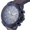 Fossil Bronson Chronograph Leather Green Dial Quartz FS5856 Mens Watch