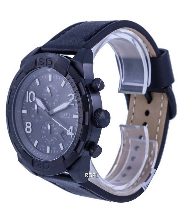 Fossil Bronson Chronograph Leather Black Dial Quartz FS5874 Mens