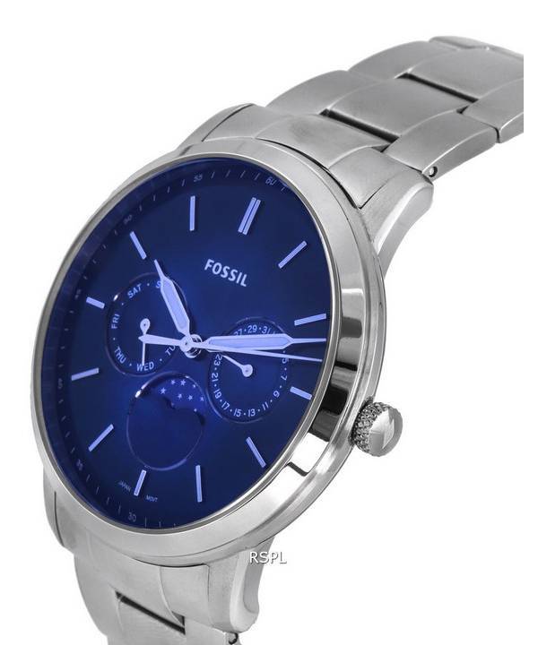 Fossil Neutra Minimalist Moon Phase Blue Dial Quartz FS5907 Mens Watch 3 Fossil Neutra Minimalist Moon Phase Blue Dial Quartz FS5907 Mens Watch