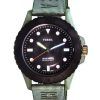 Fossil FB-01 Tide Ocean Material Black Dial Solar Powered FS5911 100M Mens Watch