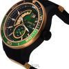 Invicta Sea Vulture Black Silicone Green Dial Quartz 37244 100M Mens Watch