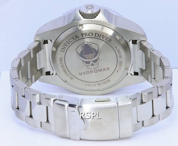 Invicta Hydromax Stainless Steel Blue Dial Quartz Divers 37727 1000M Mens Watch