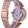Fossil Lyric Crystal Accents Rose Gold Stainless Steel Skeleton Dial Automatic ME3198 Womens Watch