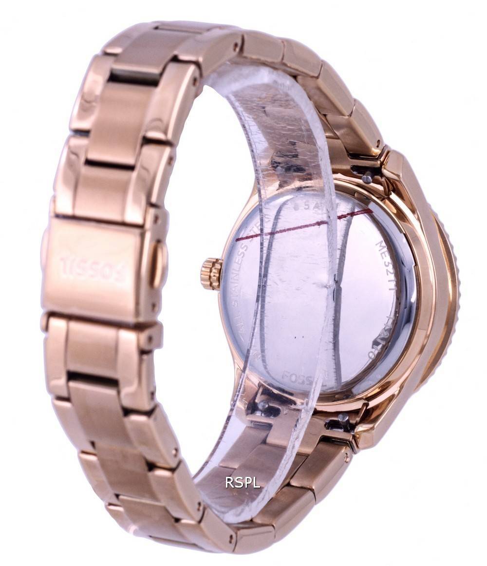 Fossil Stella Crystal Accents Open Heart Brown Dial Automatic ME3211 Womens Watch 4 Fossil Stella Crystal Accents Open Heart Brown Dial Automatic ME3211 Womens Watch