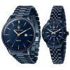 Maserati PVD Blue Stainless Steel Blue Dial Solar R8853149002 Couple Watch