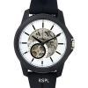 Armani Exchange Black Silicone Strap Skeleton Dial Automatic AX1726 Men's Watch