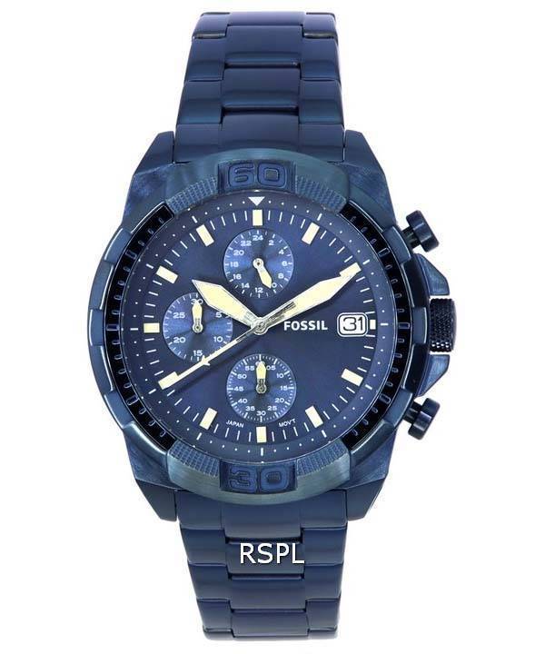 Fossil Bronson Chronograph Blue Dial Quartz FS5916 Men's Watch 1 Fossil Bronson Chronograph Blue Dial Quartz FS5916 Men's Watch