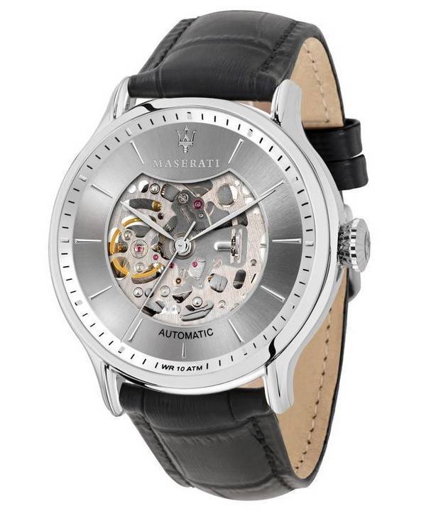 Maserati Epoca Silver Skeleton Dial Automatic R8821118005 100M Men's Watch