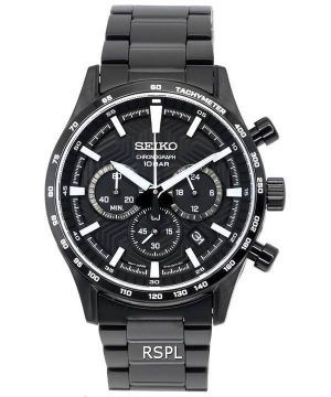Seiko Urban Sports Chronograph Black Dial Quartz SSB415 SSB415P1 SSB415P 100M Men's Watch