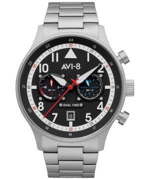 AVI-8 Hawker Hurricane Carey Dual Time Rangoon Black Dial Quartz AV-4088-11 Mens Watch