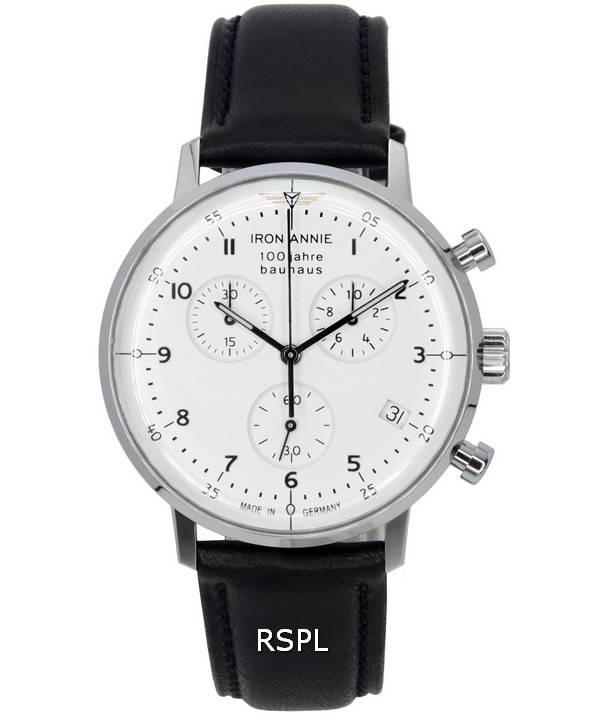 Iron Annie 100 Jahre Bauhaus Chronograph White Dial Quartz 50961 Mens Watch