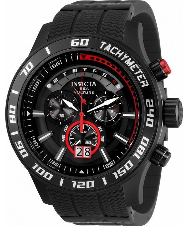 Invicta Sea Vulture Chronograph Black Dial Quartz 35026 100M Men's Watch 1 Invicta Sea Vulture Chronograph Black Dial Quartz 35026 100M Men's Watch