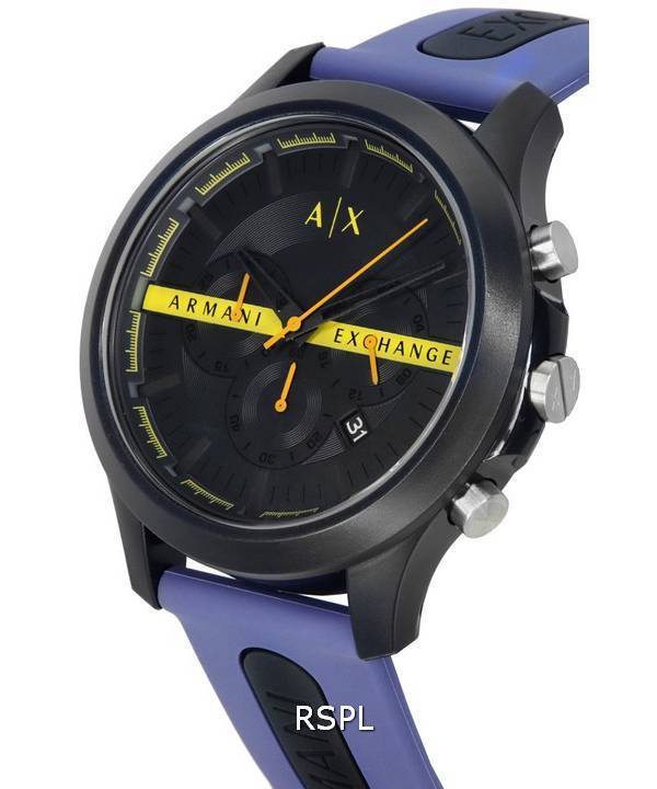 Armani Exchange Hampton Chronograph Navy Blue Dial Quartz AX2441 Men's ...