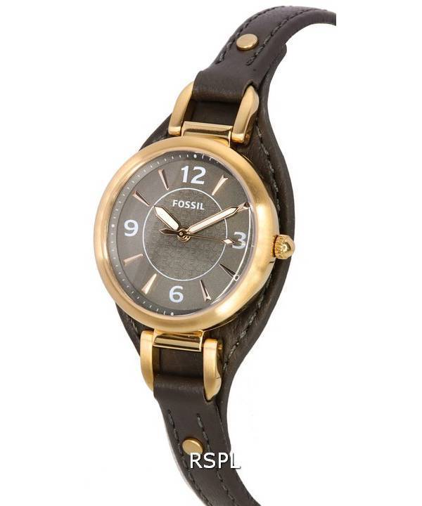 Fossil women's hotsell black leather watch