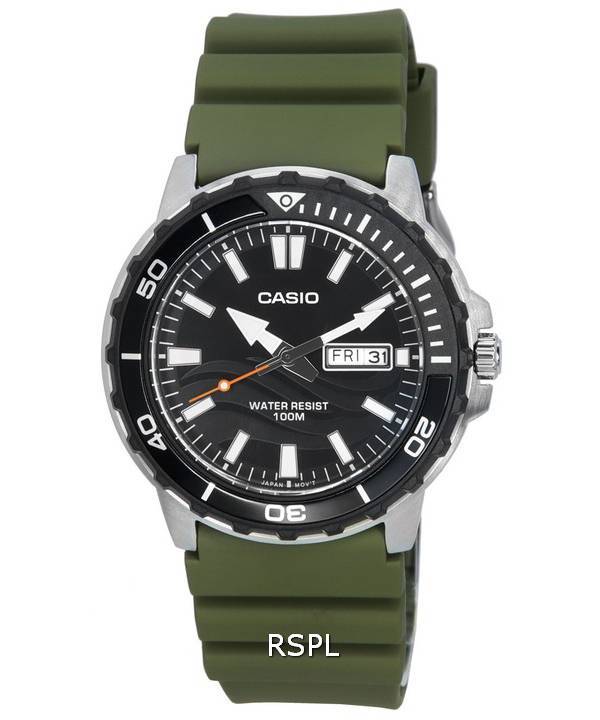 Casio Standard Analog Black Dial Quartz MTD-125-3A MTD125-3 100M Men's Watch