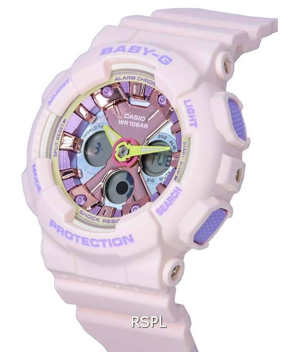 Casio Baby-G Pastel Toned Color Analog Digital Quartz BA-130PM-4A BA130PM-4 100M Womens Watch 4 Casio Baby-G Pastel Toned Color Analog Digital Quartz BA-130PM-4A BA130PM-4 100M Womens Watch