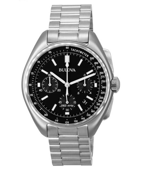 Bulova Lunar Pilot Chronograph Stainless Steel Black Dial Quartz 96B258 Men's Watch 1 Bulova Lunar Pilot Chronograph Stainless Steel Black Dial Quartz 96B258 Men's Watch